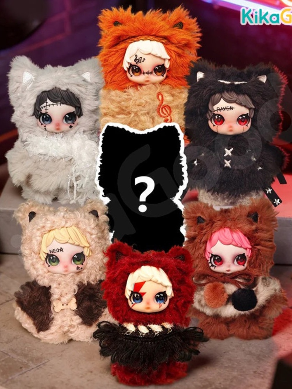 OWEN ROCK STAR SERIES PLUSH BLIND BOX ~ Full Set of 6 ~ Possible Hidden Secret - Picture 10 of 13